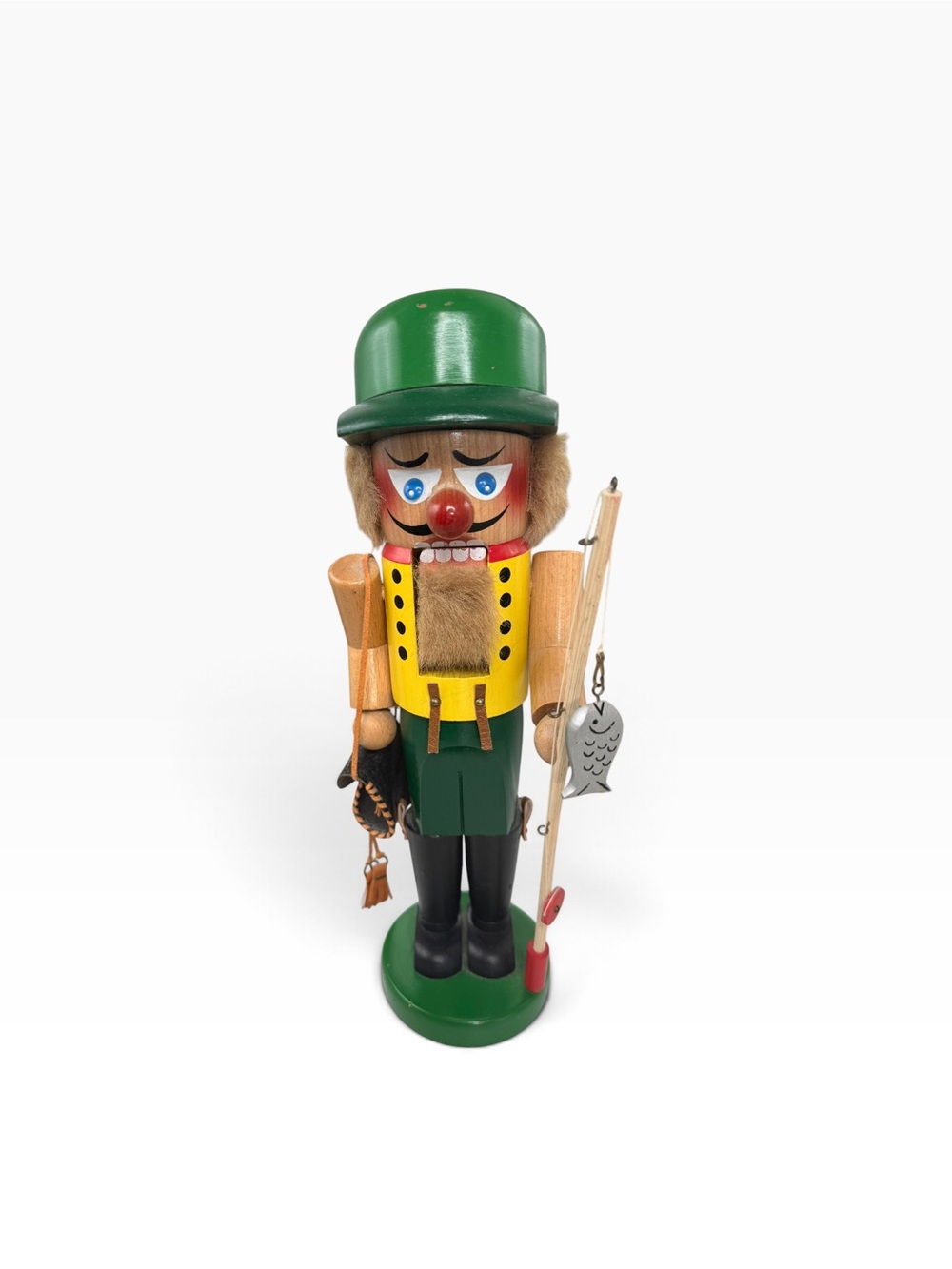 Steinbach Volkskunst wooden fisherman nutcracker from West Germany vintage